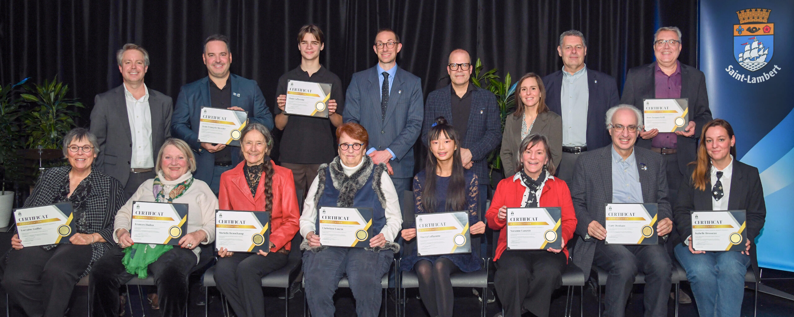 Soirée de reconnaissance 2025 : La Ville de Saint-Lambert rend hommage à 21 citoyennes et citoyens
