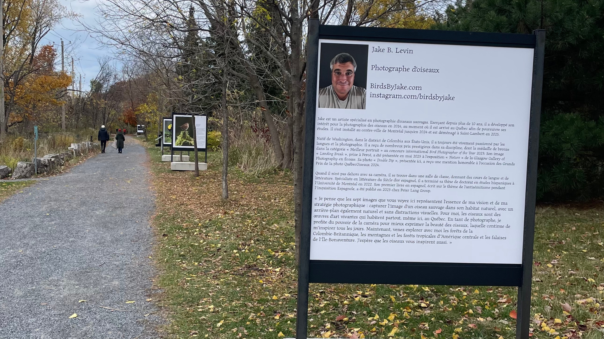 Nouvelle exposition de photographies extérieures au parc de la Coulée verte
