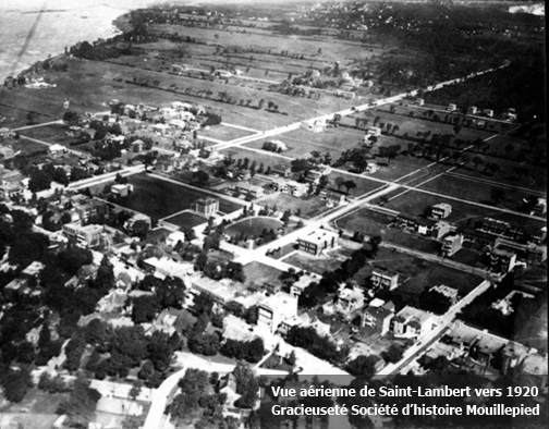Vue aérienne en 1920